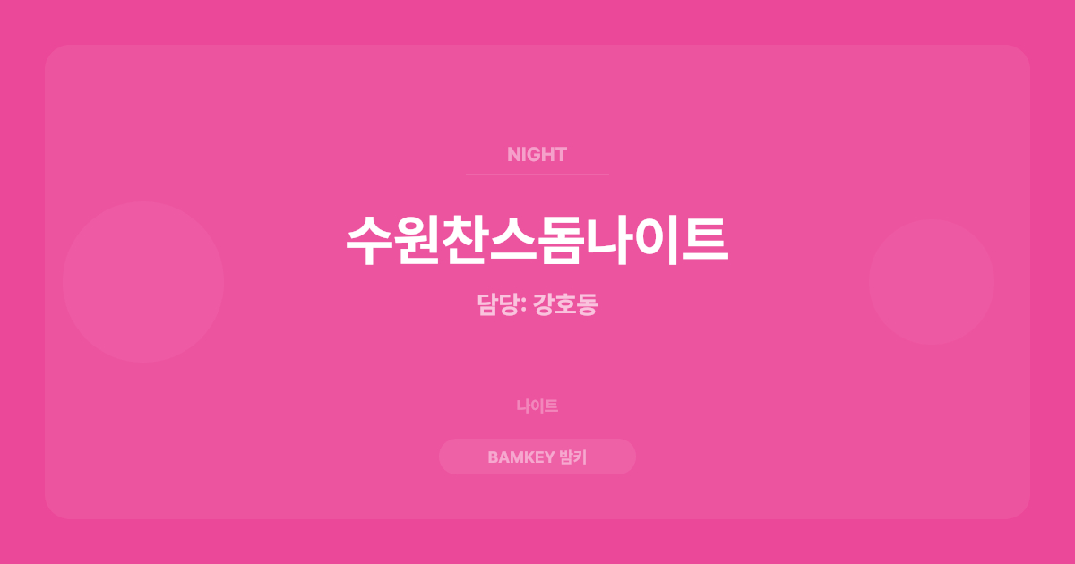 수원찬스돔나이트